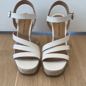 Lucky Brand Women's White Platform Sandals